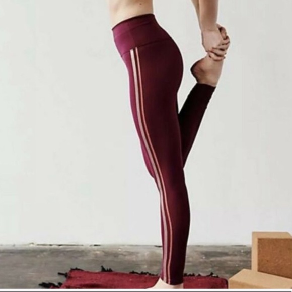 Free People Pants - Free people movement burgundy leggings sz S